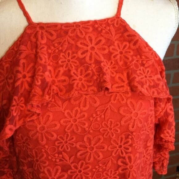 Trina Turk Lady Bug Lace Mini Dress Size XS Embroidered Flowers Summer - Picture 4 of 6